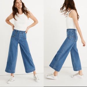 Madewell Rainbow Emmett Wide Leg Crop Jean